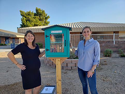 Little Free Library installed in front of campus 