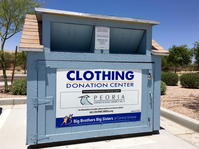 Blue Donation Bin