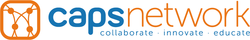 CAPS Network logo with text: collaborate, innovate, educate