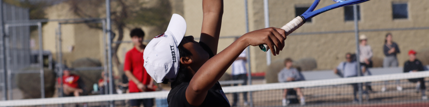 Tennis player playing