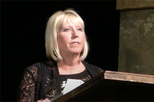 Karen Ritz speaks after winning award