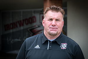 Russ Dunham in front of Ironwood