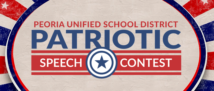 Peoria Unified School District Patriotic Speech Contest Logo