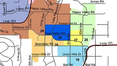 Section of boundary map